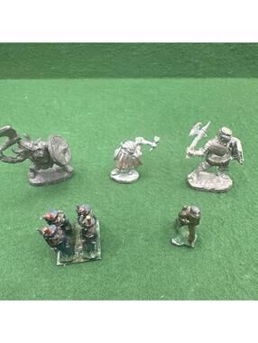 Vintage Metal Miniatures Mixed Lot Fantasy Knight Soldier DnD Tabletop Figures